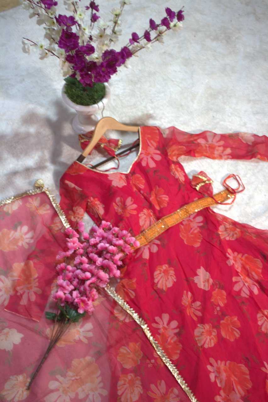 Ynf Organza RIN228 238 Gowns Wholesale Printed Gowns Anarkali Gown Floral Print Gowns Manufacturer- Kapda Export