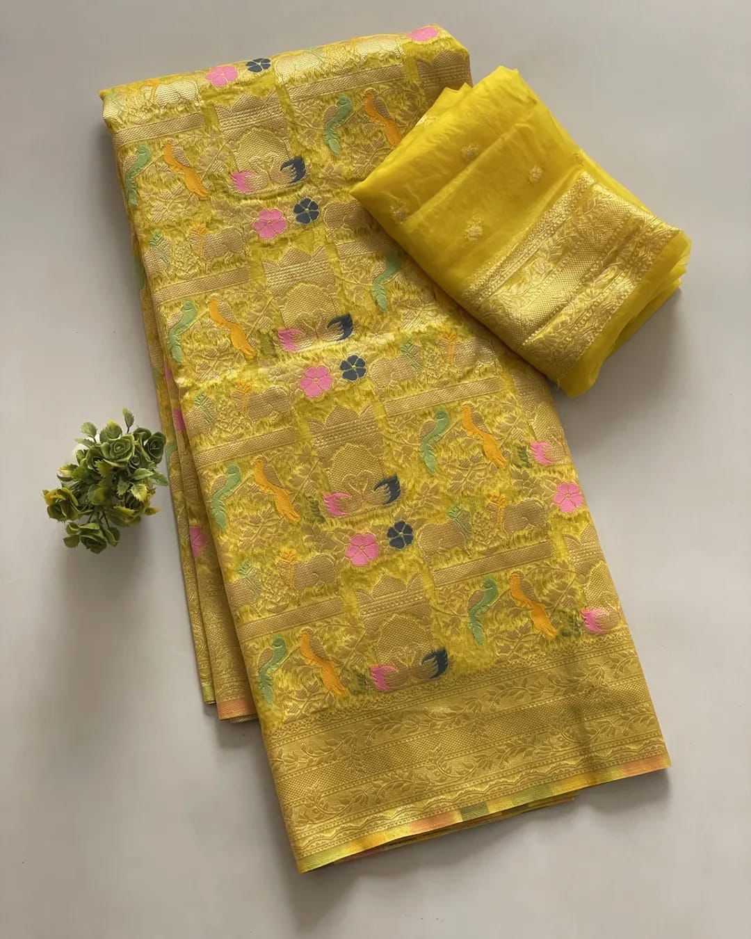 Ynf Organza Silk KESH484 Kora organza Silk Sarees Wholesale Kora Silk Sarees Fancy Silk Sarees Zari Border Silk Sarees Manufacturer- Kapda Export