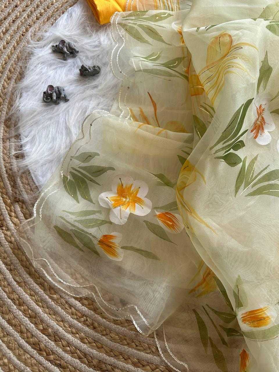 Ynf Organza Silk KESH568 Menka Sarees Wholesale Organza Sarees Hand Printed Saree Silk Sarees Manufacturer- Kapda Export