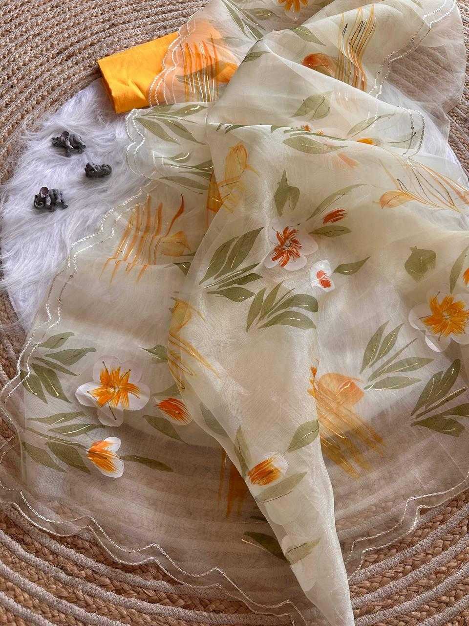 Ynf Organza Silk KESH568 Menka Sarees Wholesale Organza Sarees Hand Printed Saree Silk Sarees Manufacturer- Kapda Export