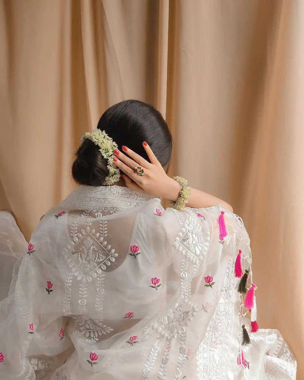 Ynf Organza Silk RIN164 zalar Silk Sarees Festive Collections Wholesale Traditional Silk Sarees Embroidered Silk Sarees White Silk Sarees Manufacturer- Kapda Export