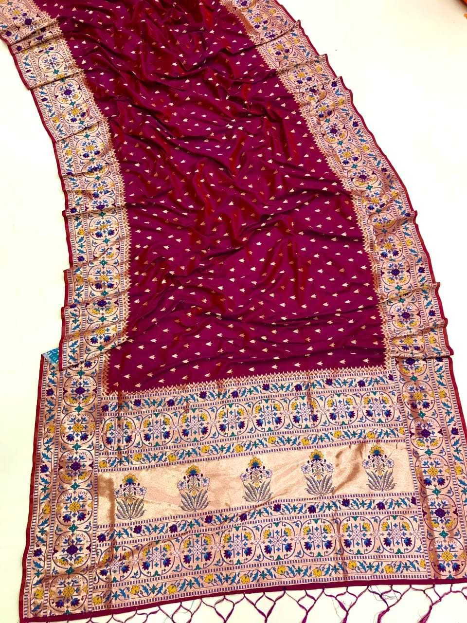 Ynf Paithani Silk KESH548 101 Silk Sarees Festive Collections Wholesale Paithani Sarees Zari Border Silk Sarees Kanchipuram Silk Sarees Manufacturer- Kapda Export