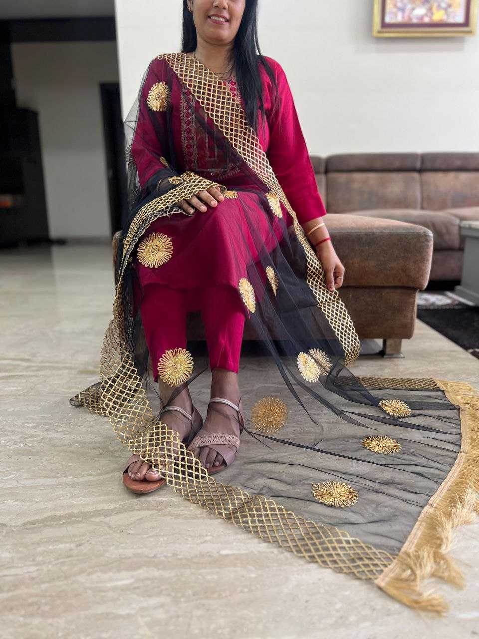 Ynf Premium Silk KESH482 OMNI Duppatas Wholesale Gajji Modal Dupattas Manufacturer- Kapda Export