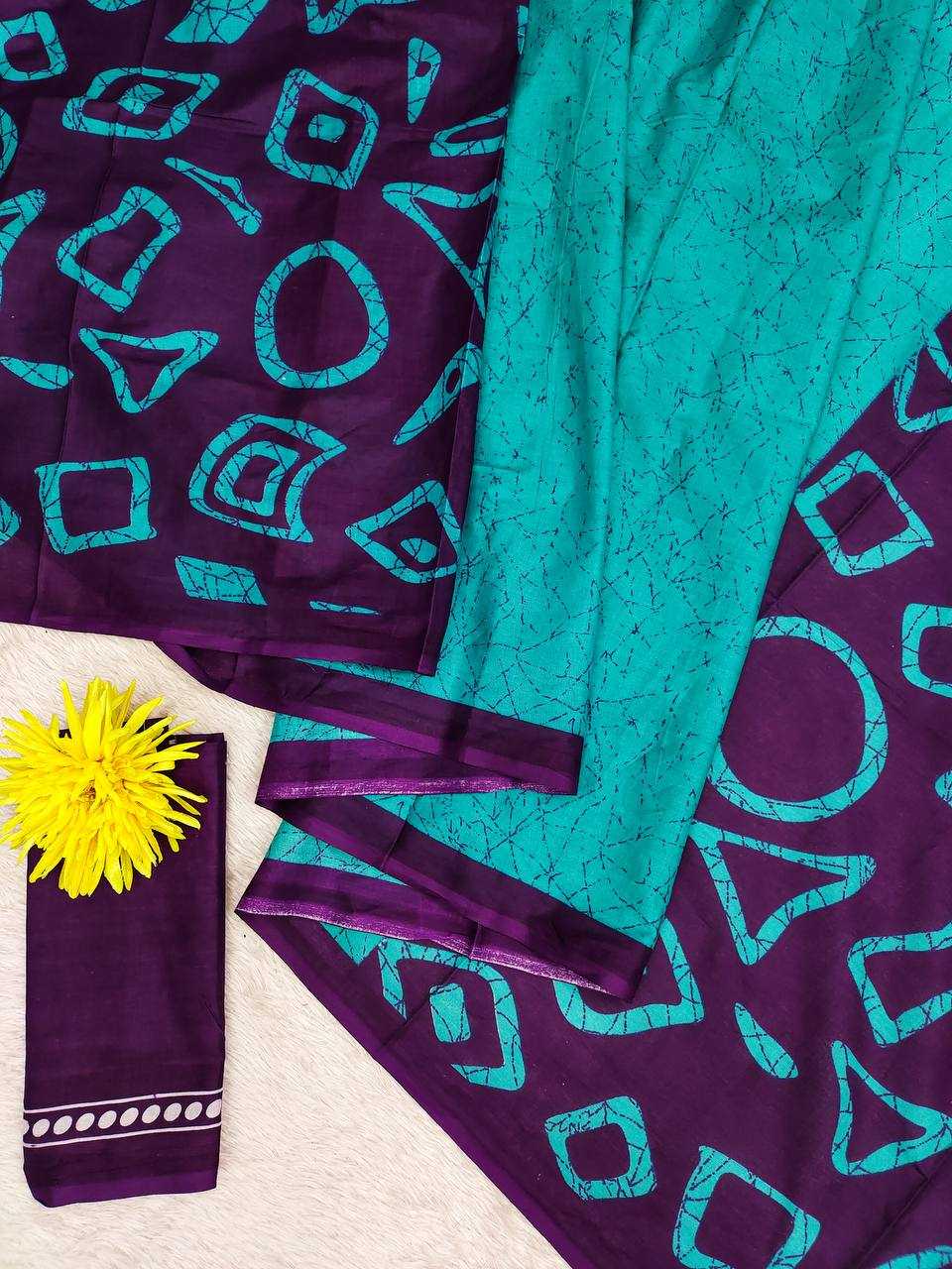 Ynf Pure Cotton RIN229 4-DIVYA Sarees Wholesale Batik Sarees Cotton Sarees Manufacturer- Kapda Export