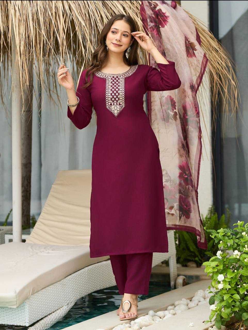Ynf Rayon KESH175 Stoberry Suits & Dresses Wholesale Ladies Suits Embroidery Suits Maroon Salwar Suit Manufacturer- Kapda Export