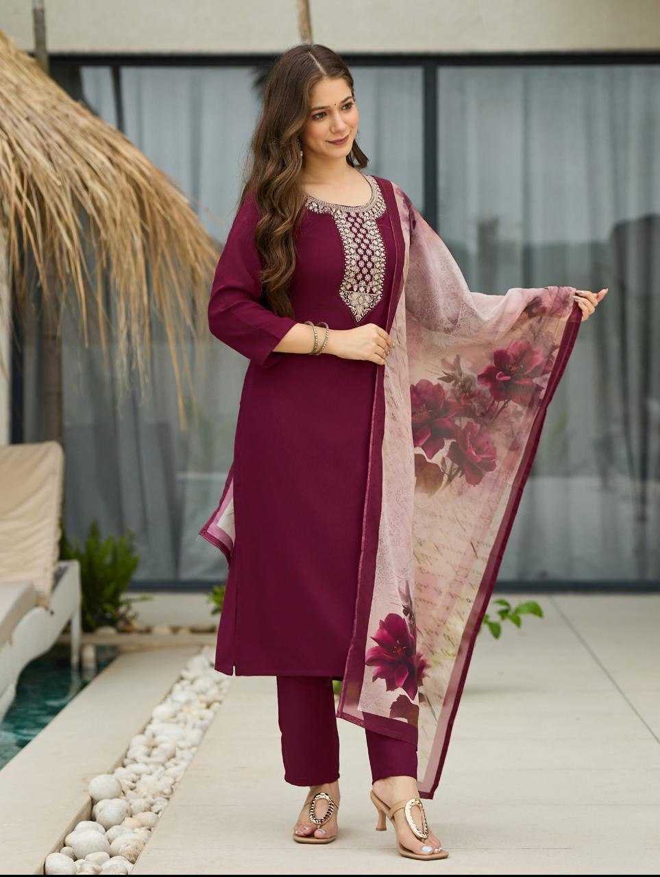 Ynf Rayon KESH175 Stoberry Suits & Dresses Wholesale Ladies Suits Embroidery Suits Maroon Salwar Suit Manufacturer- Kapda Export
