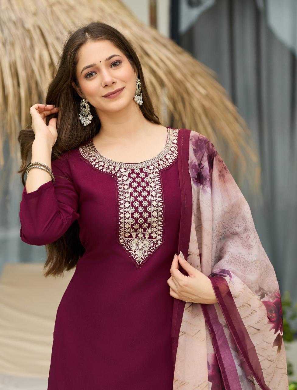 Ynf Rayon KESH175 Stoberry Suits & Dresses Wholesale Ladies Suits Embroidery Suits Maroon Salwar Suit Manufacturer- Kapda Export
