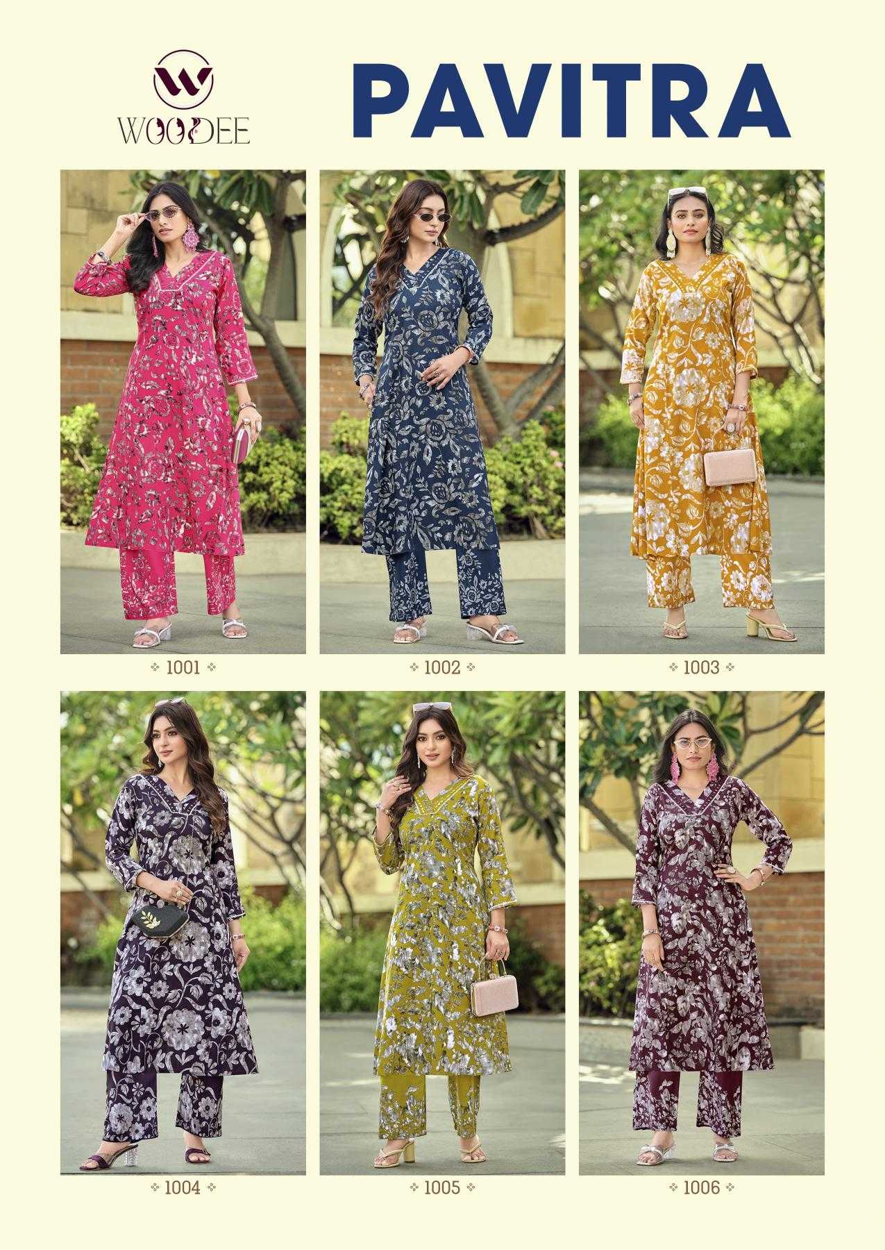 Ynf Rayon RIN190 WOODEE PAVITRA Setwise Collections Wholesale Kurtis Catalogs Manufacturer- Kapda Export