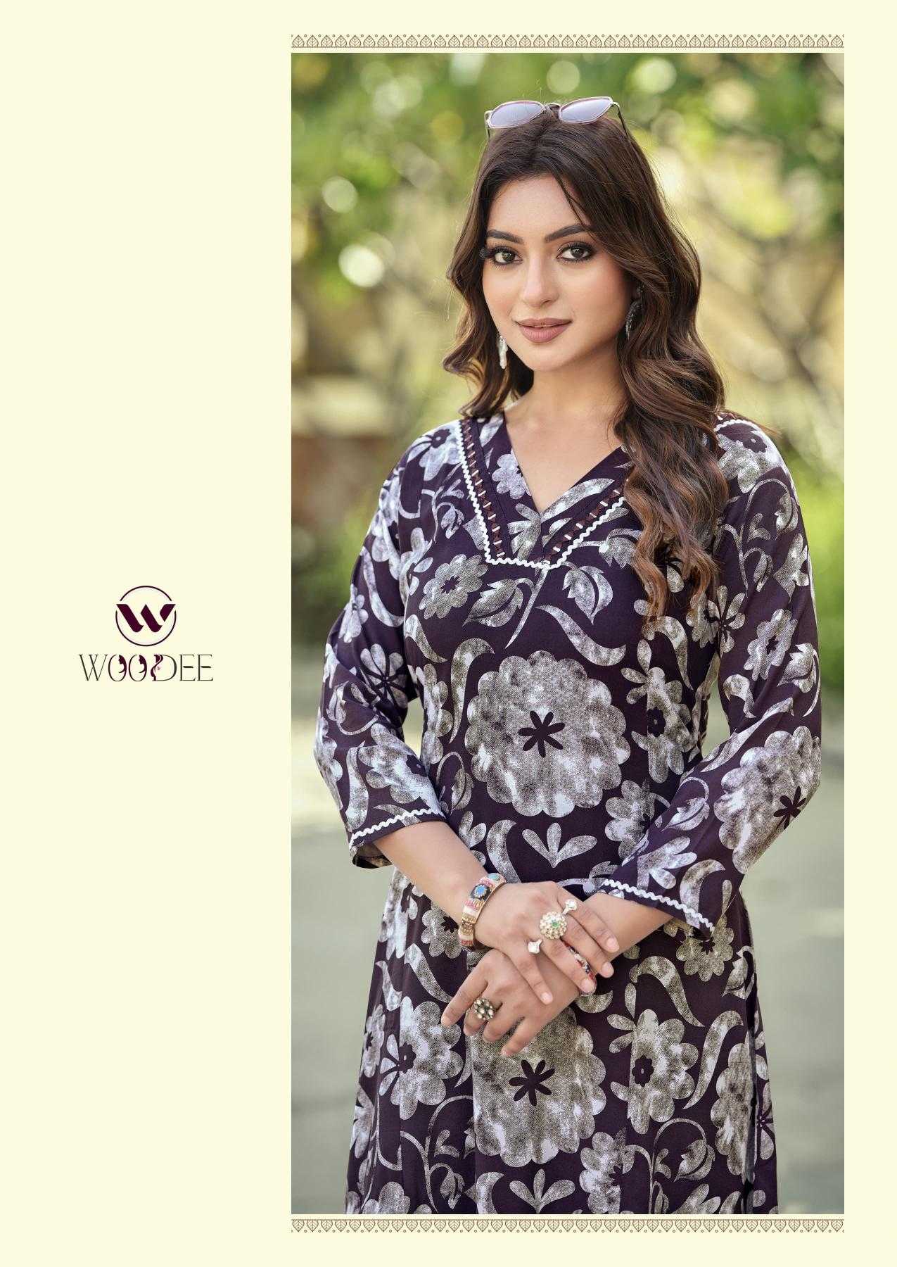 Ynf Rayon RIN190 WOODEE PAVITRA Setwise Collections Wholesale Kurtis Catalogs Manufacturer- Kapda Export
