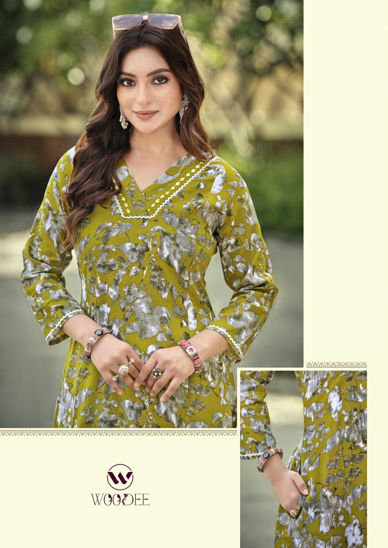 Ynf Rayon RIN190 WOODEE PAVITRA Setwise Collections Wholesale Kurtis Catalogs Manufacturer- Kapda Export