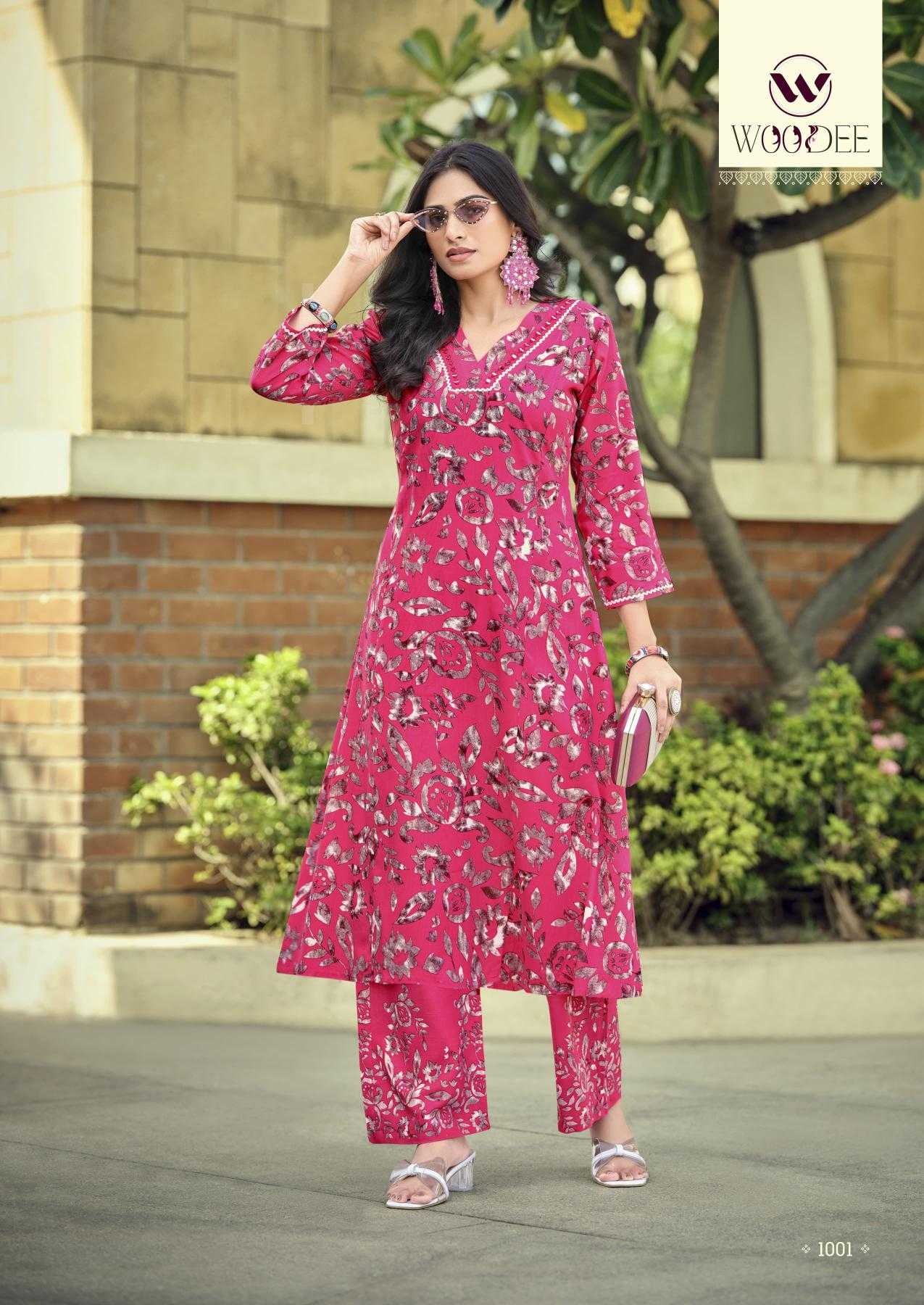 Ynf Rayon RIN190 WOODEE PAVITRA Setwise Collections Wholesale Kurtis Catalogs Manufacturer- Kapda Export