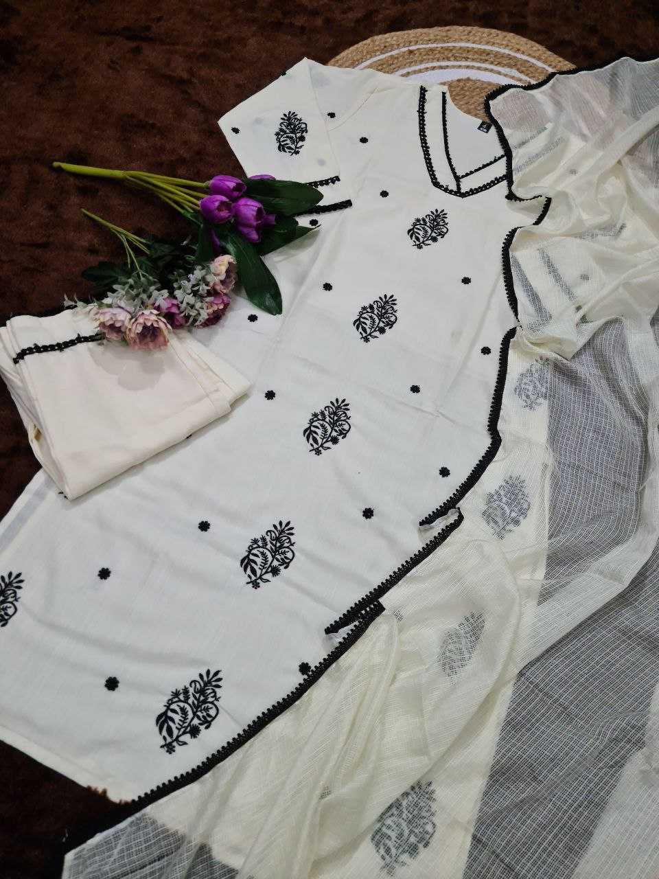 Ynf Reyon Cotton KESH529 KHUSHI 2 Suits & Dresses Wholesale Embroidery Suits Party wear suits White Salwar Suit Manufacturer- Kapda Export