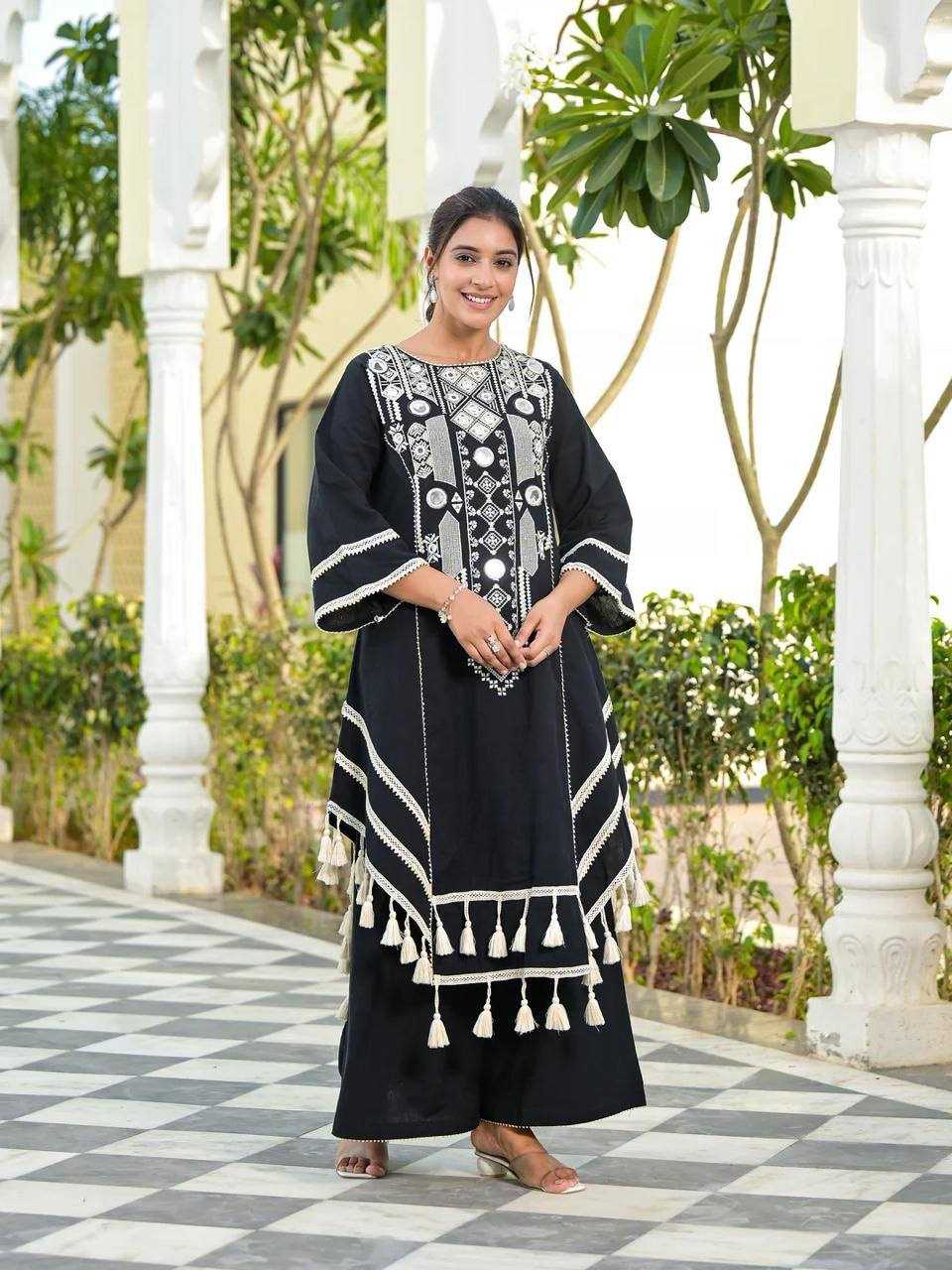 Ynf Reyon Cotton RIN162 5910 Suits & Dresses Wholesale Embroidery Suits Party wear suits Black Salwar Suit Manufacturer- Kapda Export