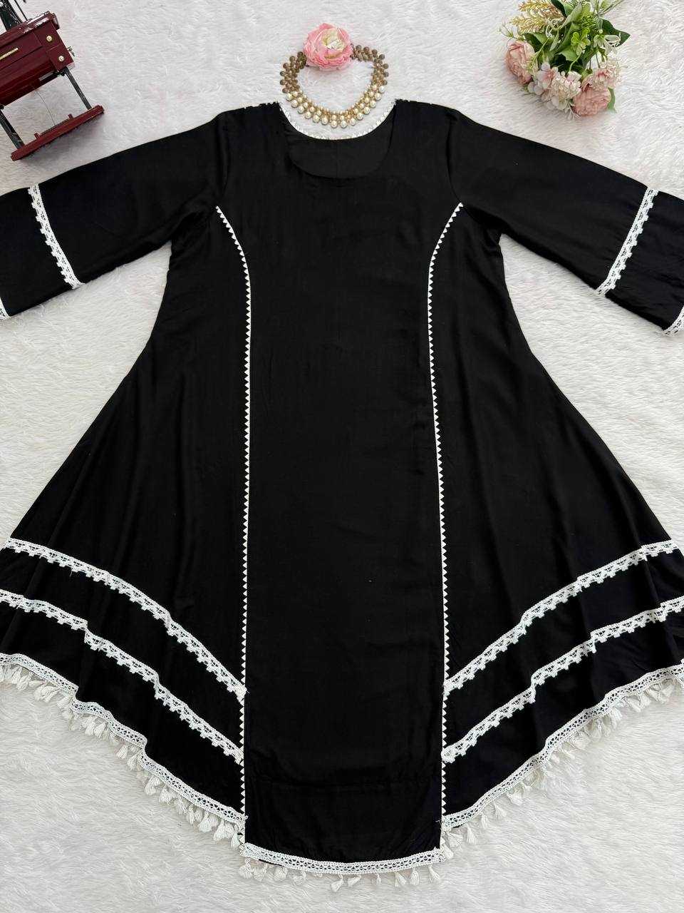 Ynf Reyon Cotton RIN162 5910 Suits & Dresses Wholesale Embroidery Suits Party wear suits Black Salwar Suit Manufacturer- Kapda Export