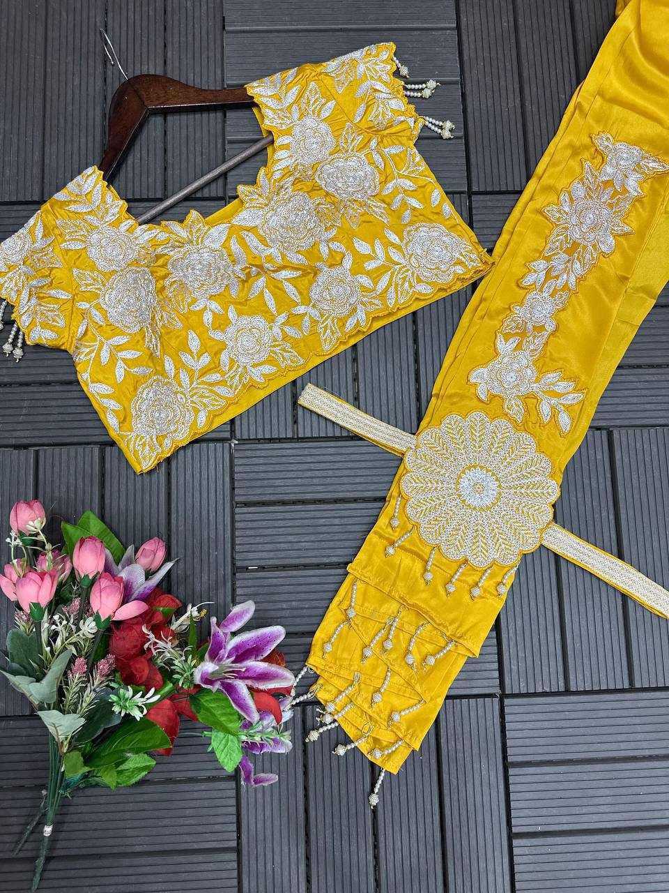 Ynf Royal Linen KESH597 05 Lehengas Wholesale Fancy Lehenga Embroidered Lehenga Lehenga For Haldi Manufacturer- Kapda Export