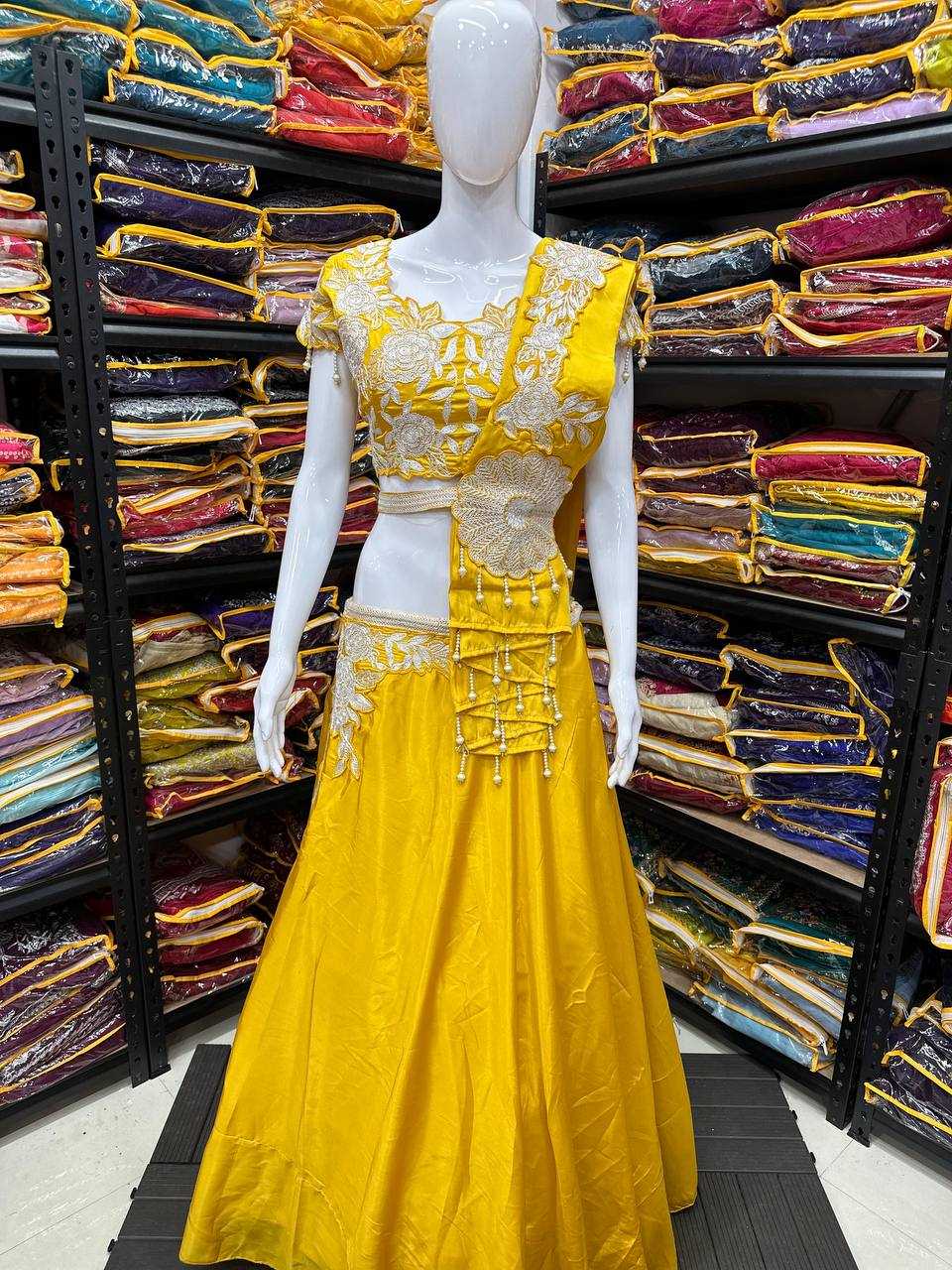 Ynf Royal Linen KESH597 05 Lehengas Wholesale Fancy Lehenga Embroidered Lehenga Lehenga For Haldi Manufacturer- Kapda Export