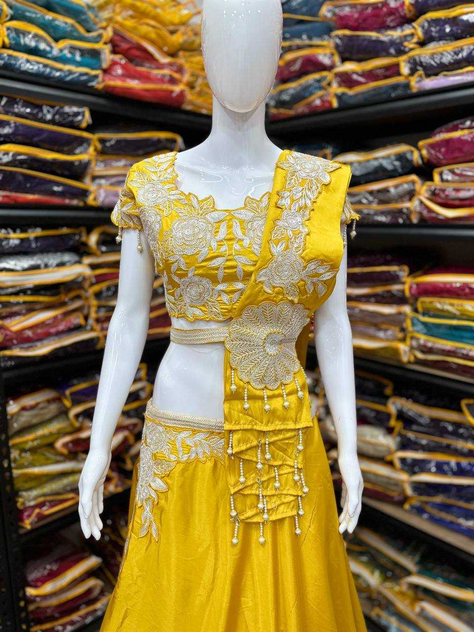 Ynf Royal Linen KESH597 05 Lehengas Wholesale Fancy Lehenga Embroidered Lehenga Lehenga For Haldi Manufacturer- Kapda Export