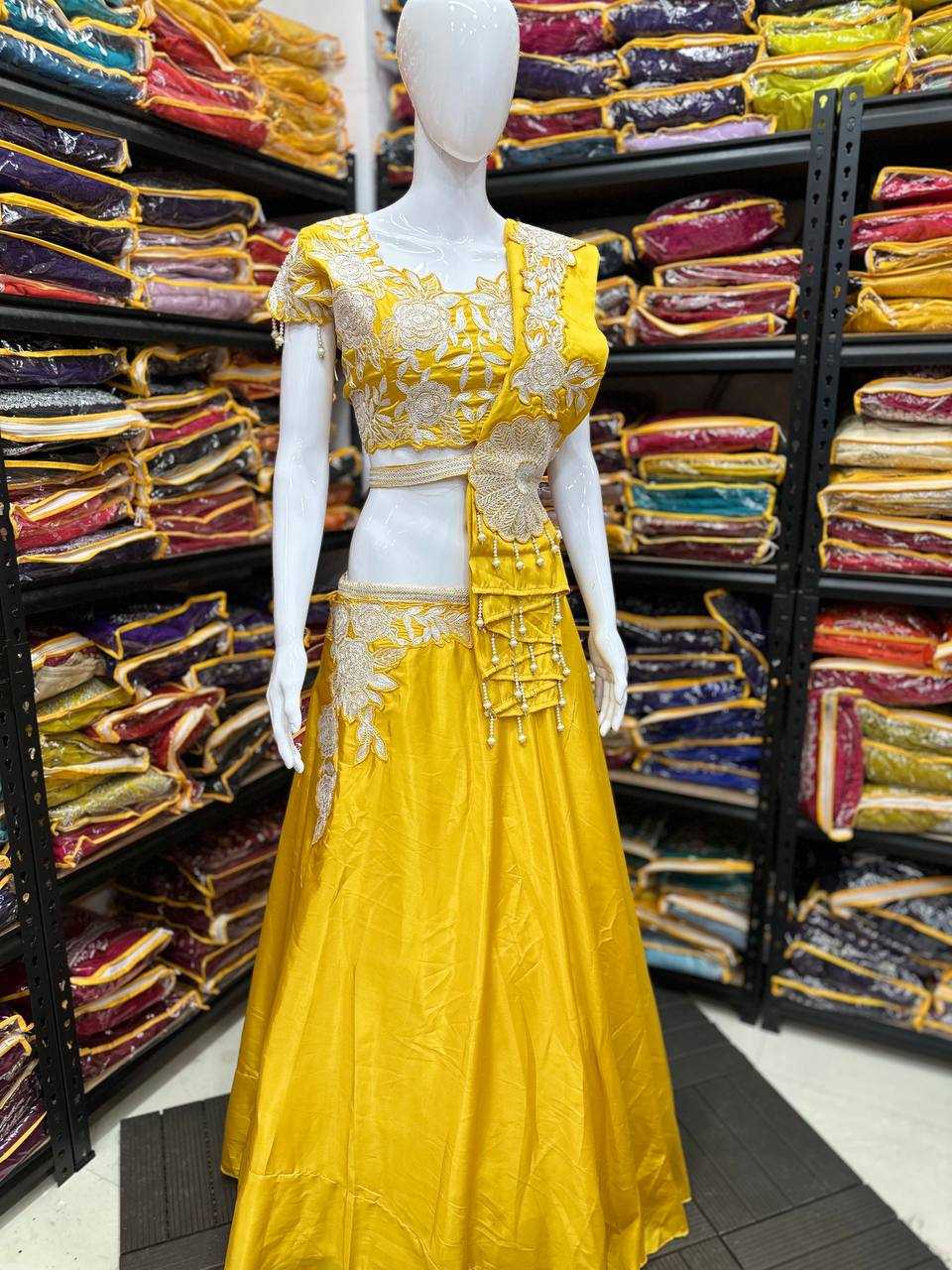 Ynf Royal Linen KESH597 05 Lehengas Wholesale Fancy Lehenga Embroidered Lehenga Lehenga For Haldi Manufacturer- Kapda Export