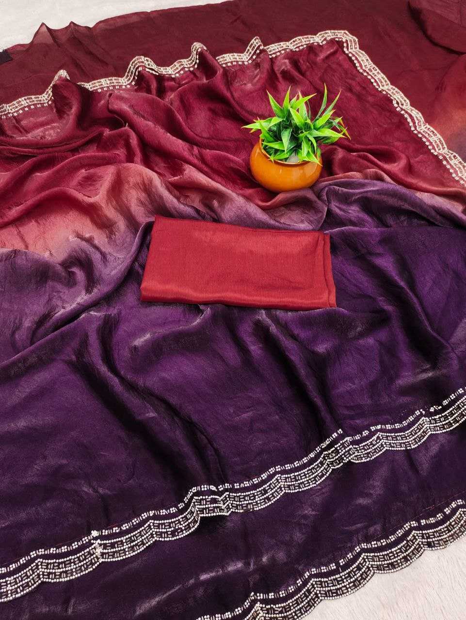 Ynf Satin KESH588 RUCHIKA Sarees Wholesale Party Wear Sarees Ruffle Sarees Satin Sarees Manufacturer- Kapda Export