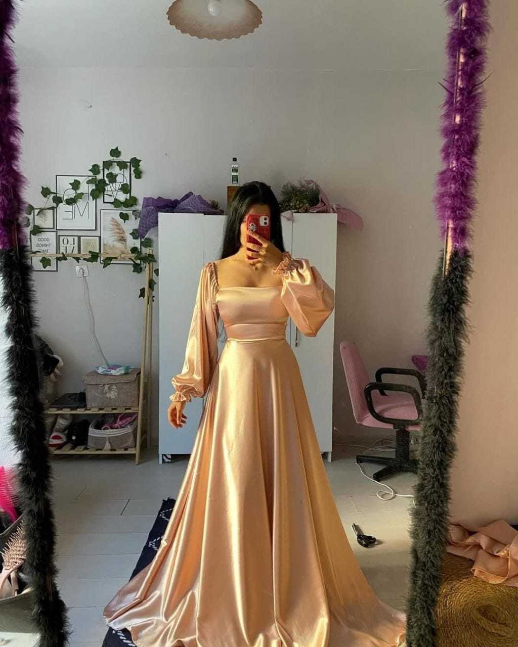 Ynf Satin RIN157 2164 Gowns Plus Size Collections Wholesale Fancy Gowns Party Gowns Satin Gowns Manufacturer- Kapda Export