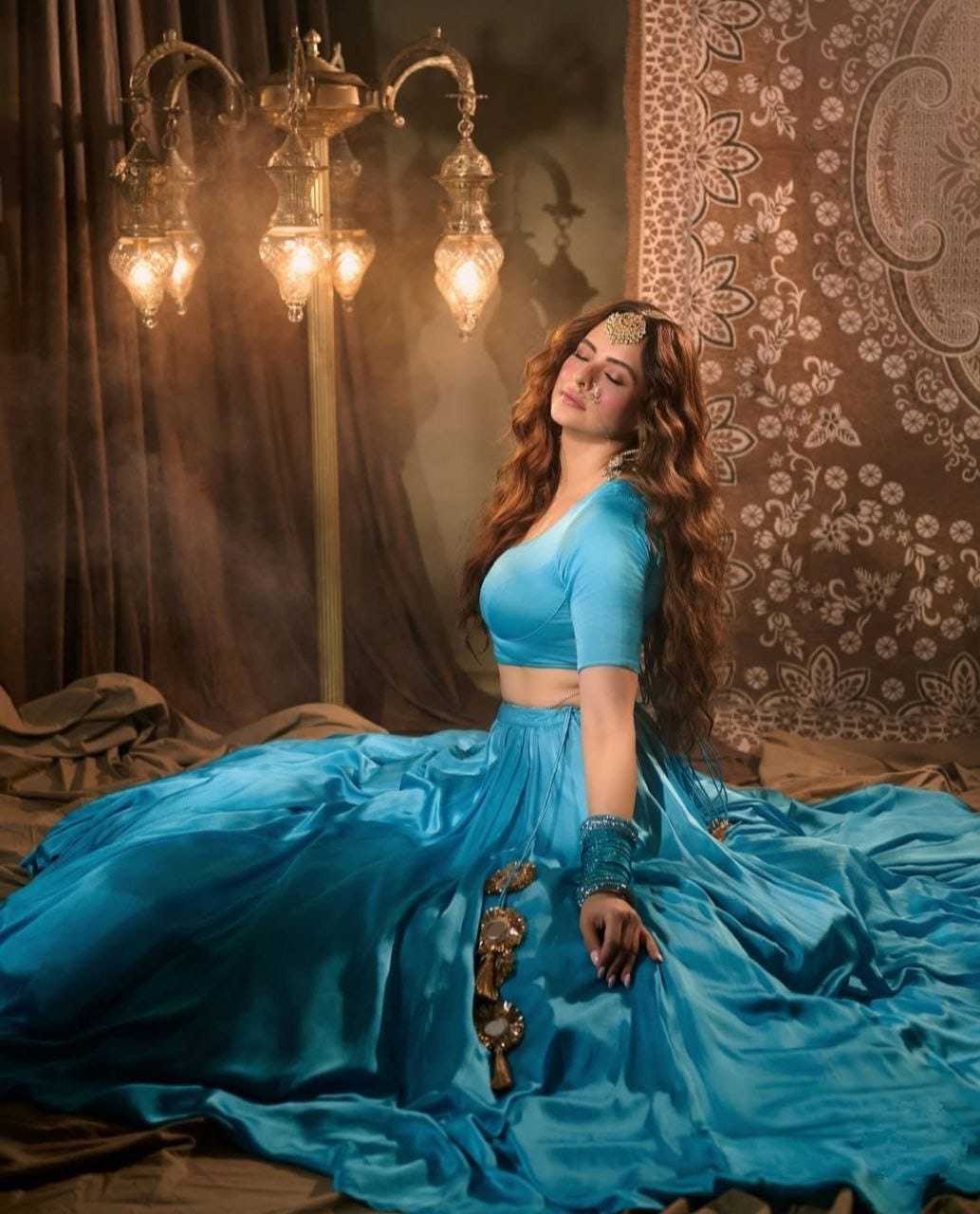 Ynf Satin RIN157 5275 Lehengas Plus Size Collections Wholesale Designer Lehenga Satin Lehenga Blue Lehenga Manufacturer- Kapda Export