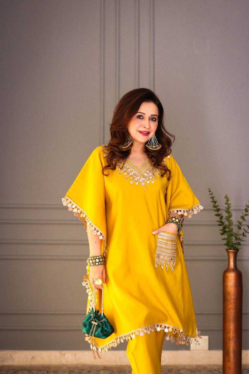 Ynf Satin RIN215 1122 Kurti Wholesale Party Wear Kurtis Kurtis With Bottom Kaftan Kurtis Manufacturer- Kapda Export