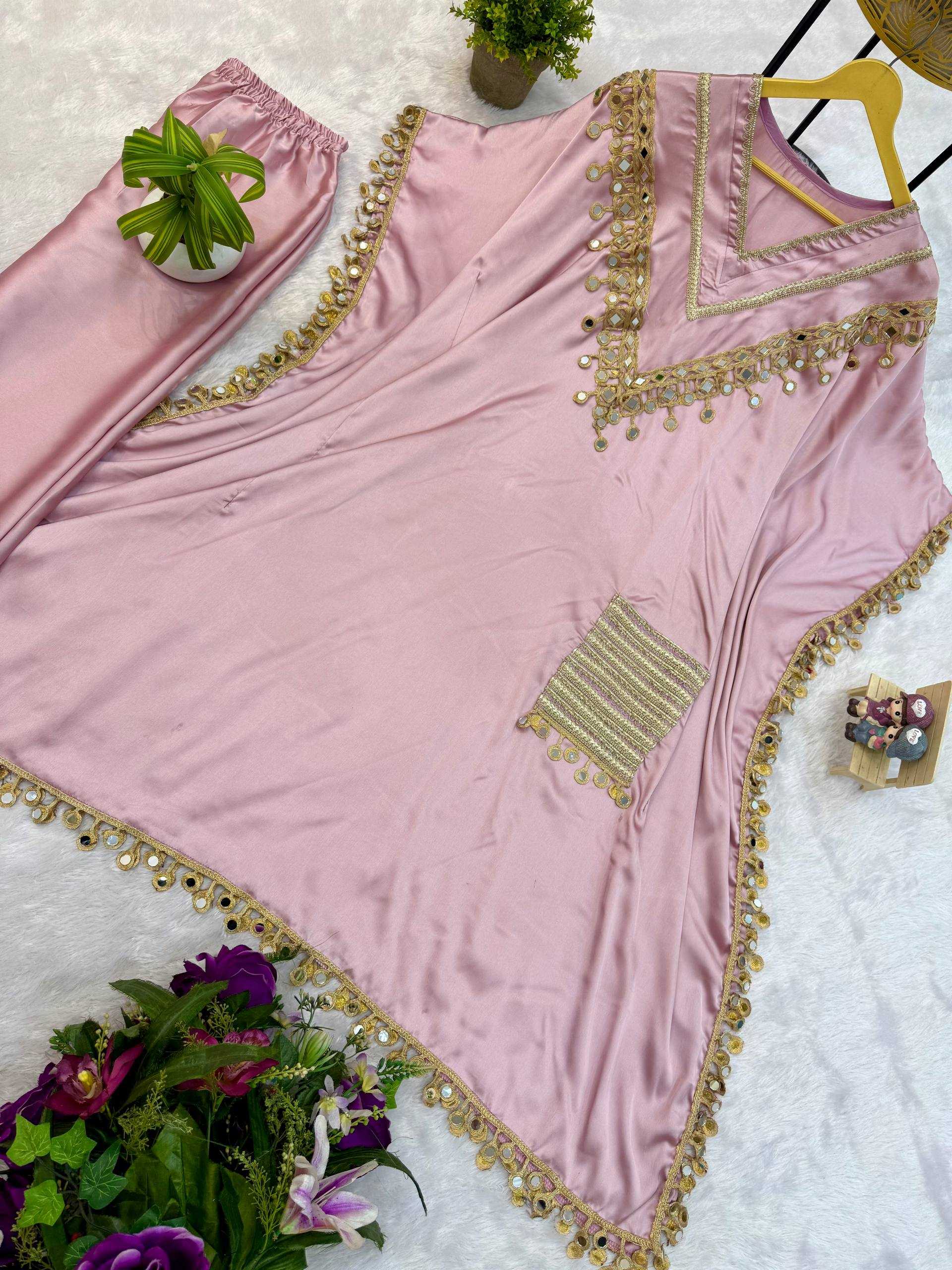 Ynf Satin RIN215 1122 Kurti Wholesale Party Wear Kurtis Kurtis With Bottom Kaftan Kurtis Manufacturer- Kapda Export