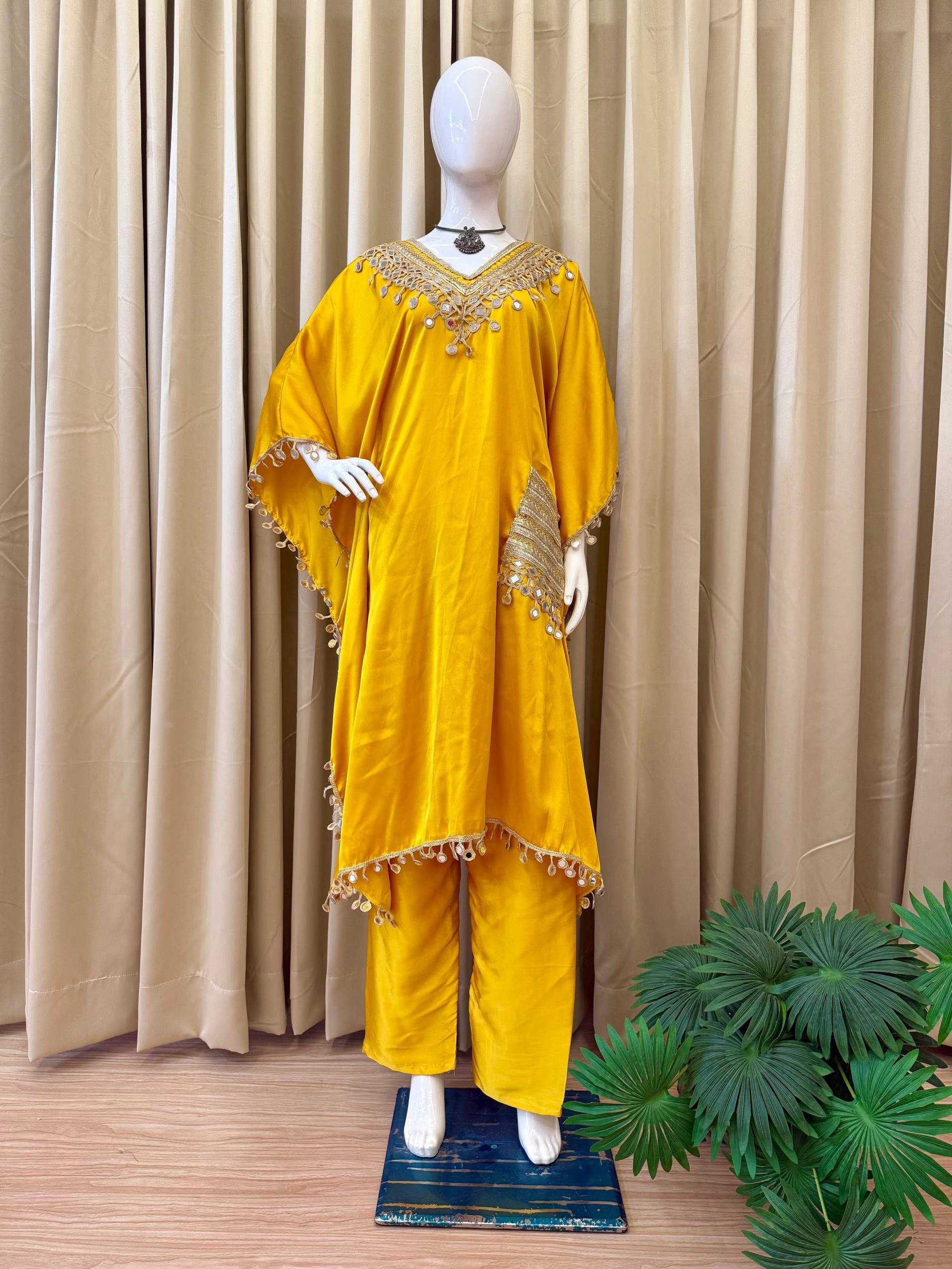 Ynf Satin RIN215 1122 Kurti Wholesale Party Wear Kurtis Kurtis With Bottom Kaftan Kurtis Manufacturer- Kapda Export