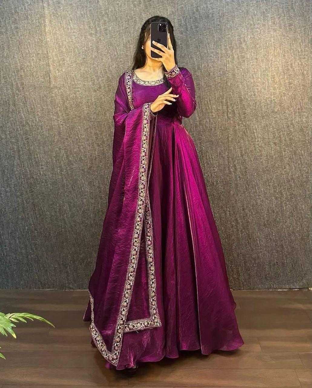 Ynf Silk KESH175 Fendi Silk Kurti Wholesale Designer Kurtis Anarkali Kurtis Floor-Length Kurtis Manufacturer- Kapda Export