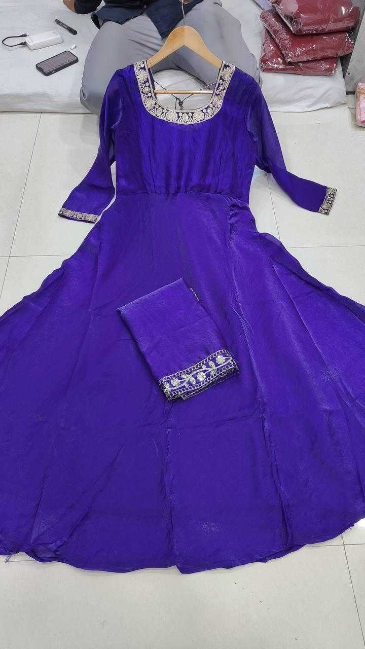 Ynf Silk KESH175 Fendi Silk Kurti Wholesale Designer Kurtis Anarkali Kurtis Floor-Length Kurtis Manufacturer- Kapda Export