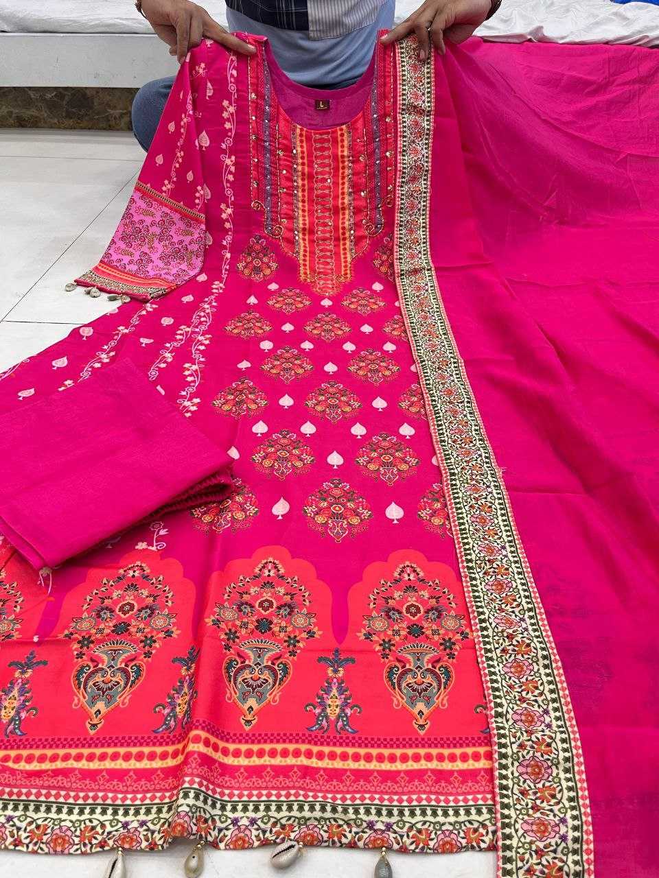 Ynf Silk KESH602 RESHMI Suits & Dresses Wholesale Printed Suits Silk Suits Pink Salwar Suit Manufacturer- Kapda Export