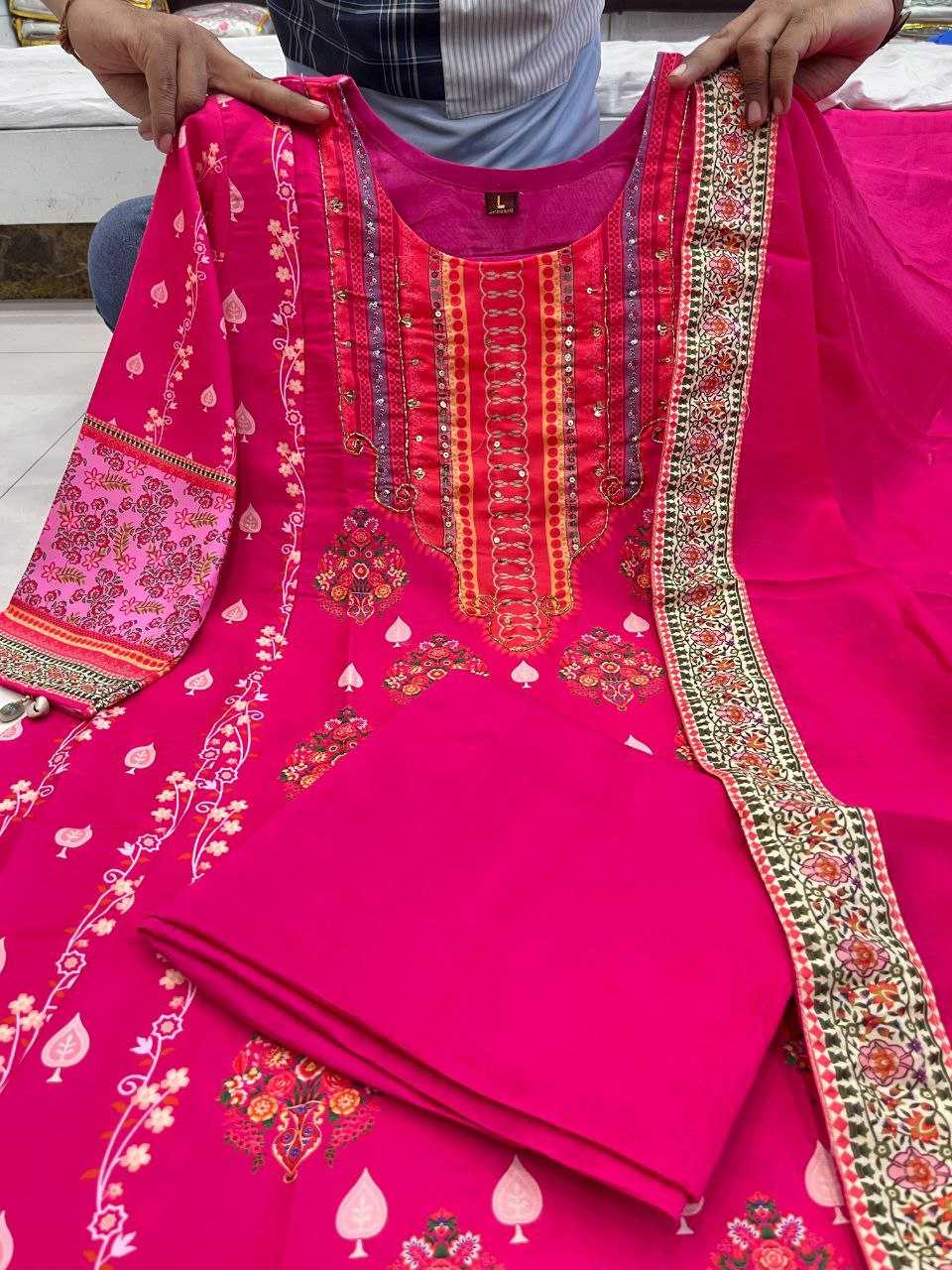 Ynf Silk KESH602 RESHMI Suits & Dresses Wholesale Printed Suits Silk Suits Pink Salwar Suit Manufacturer- Kapda Export