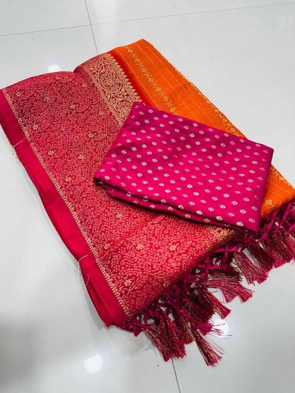 Ynf Soft Dola KESH574 110 Sarees Festive Collections Wholesale Party Wear Sarees Festive Sarees Orange Sarees Manufacturer- Kapda Export