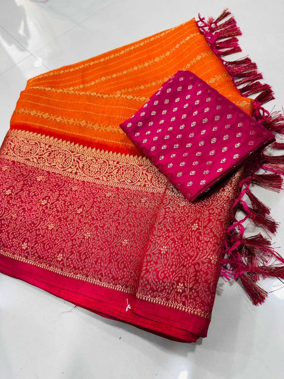 Ynf Soft Dola KESH574 110 Sarees Festive Collections Wholesale Party Wear Sarees Festive Sarees Orange Sarees Manufacturer- Kapda Export