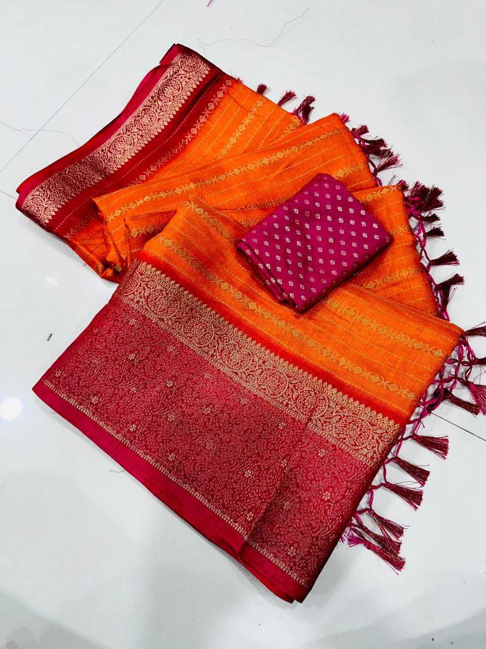 Ynf Soft Dola KESH574 110 Sarees Festive Collections Wholesale Party Wear Sarees Festive Sarees Orange Sarees Manufacturer- Kapda Export