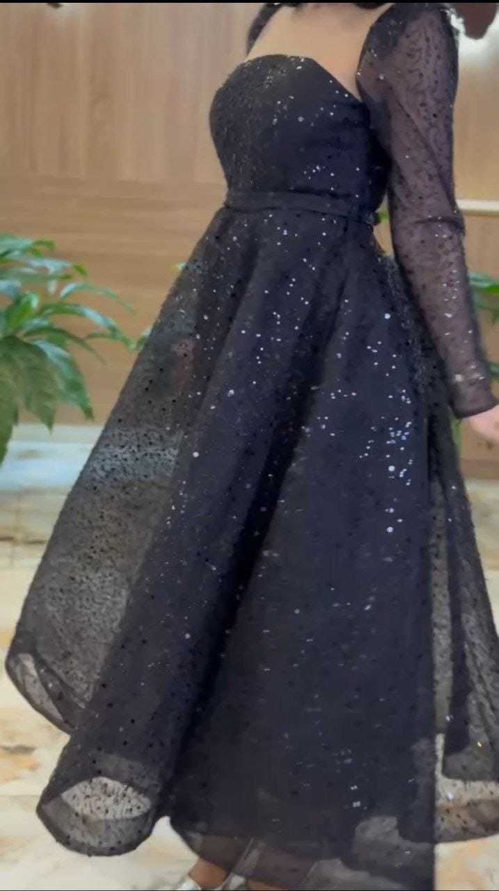 Ynf Soft Net RIN157 2183 Gowns Plus Size Collections Wholesale Party Gowns Net Gowns Black Gown Manufacturer- Kapda Export