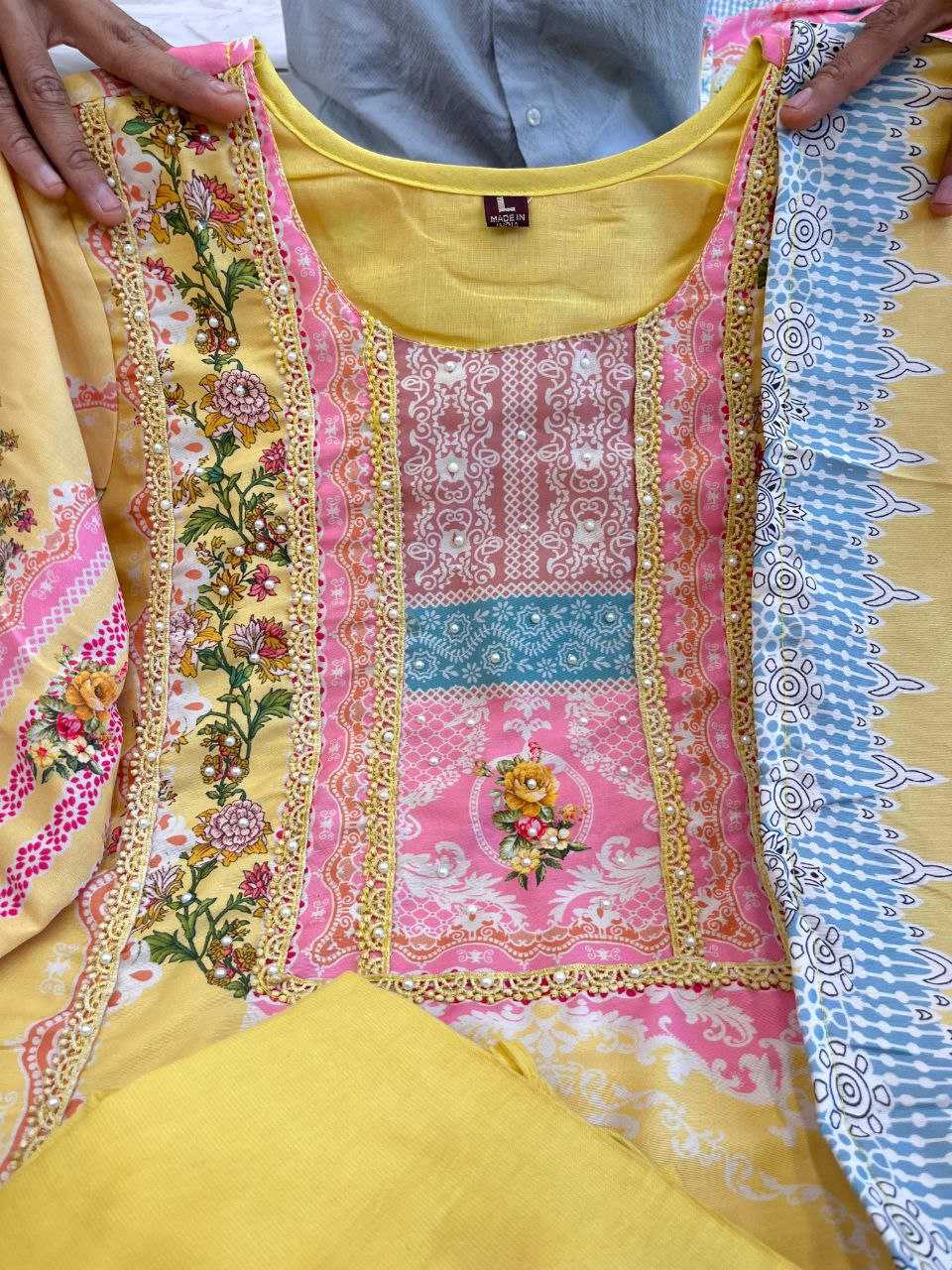 Ynf Soft Silk KESH602 SOFT LOOM Suits & Dresses Wholesale Printed Suits Party wear suits Yellow Salwar Suit Manufacturer- Kapda Export