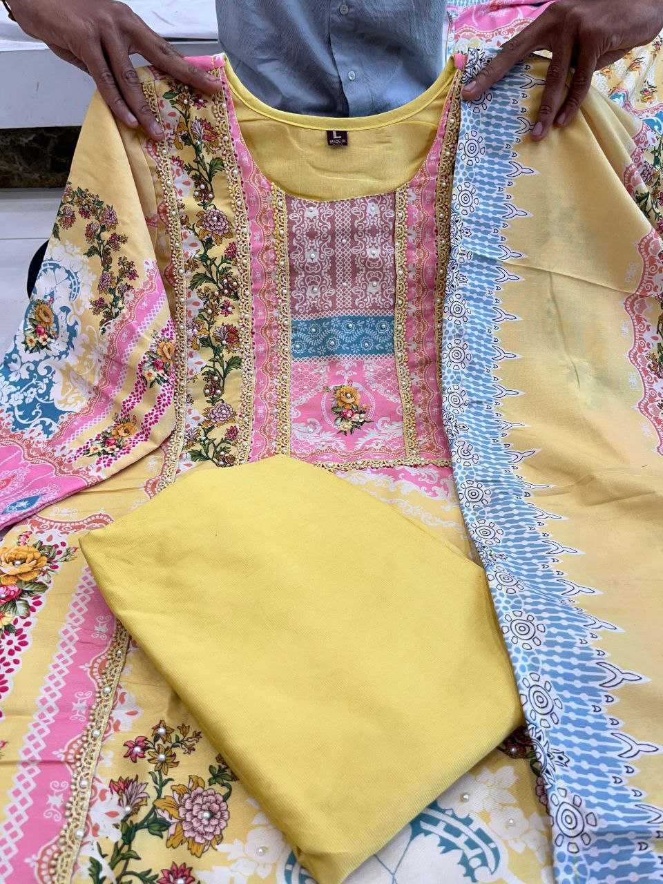 Ynf Soft Silk KESH602 SOFT LOOM Suits & Dresses Wholesale Printed Suits Party wear suits Yellow Salwar Suit Manufacturer- Kapda Export