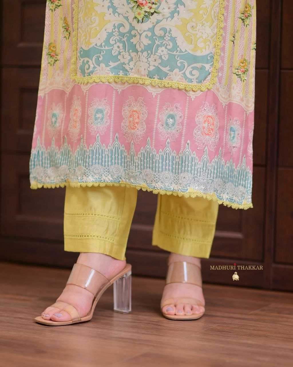 Ynf Soft Silk KESH602 SOFT LOOM Suits & Dresses Wholesale Printed Suits Party wear suits Yellow Salwar Suit Manufacturer- Kapda Export