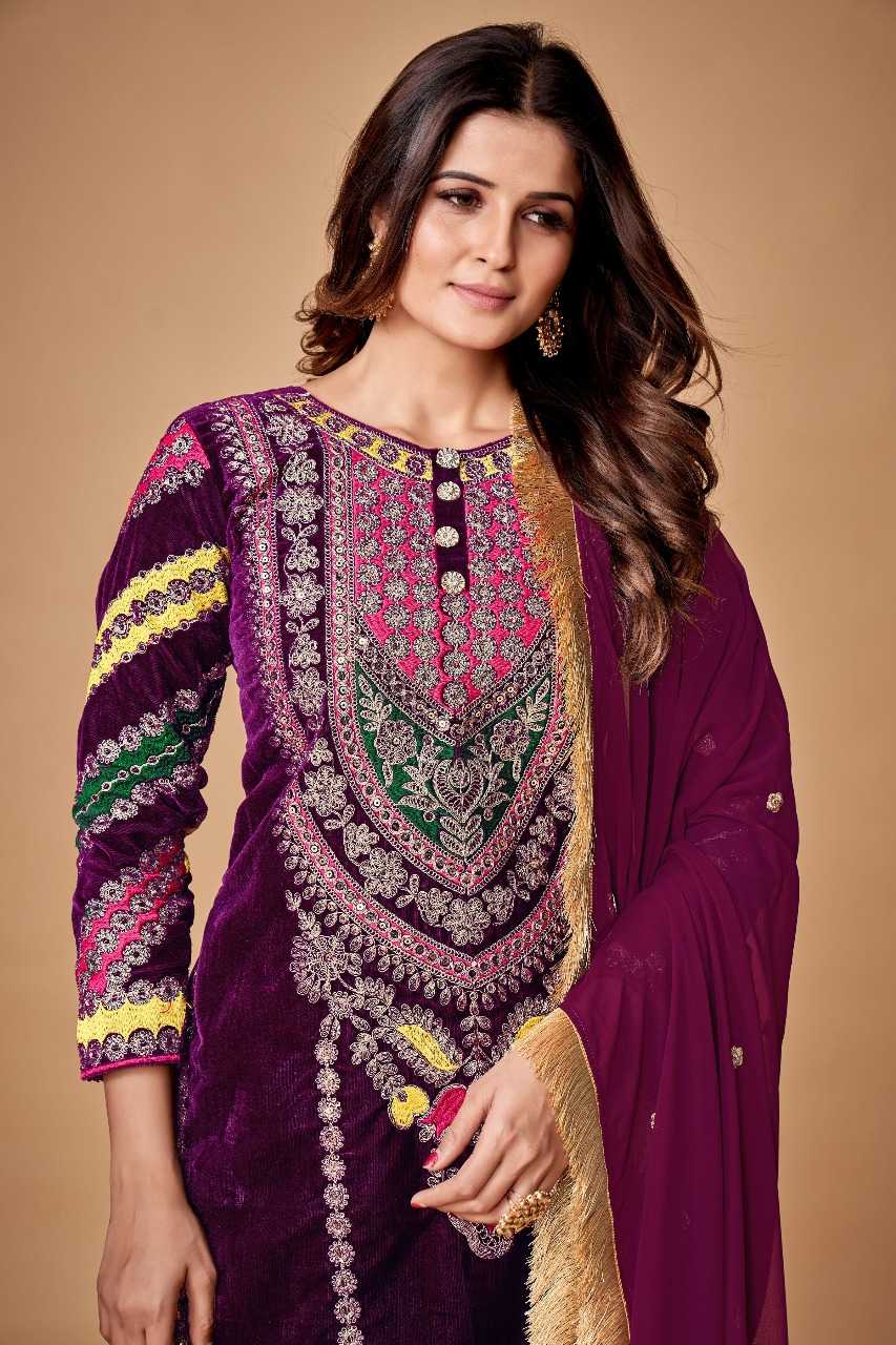 Ynf Velvet RIN197 342 342 Suits & Dresses Wholesale Party wear suits Bridal Suits Designer Suits Manufacturer- Kapda Export