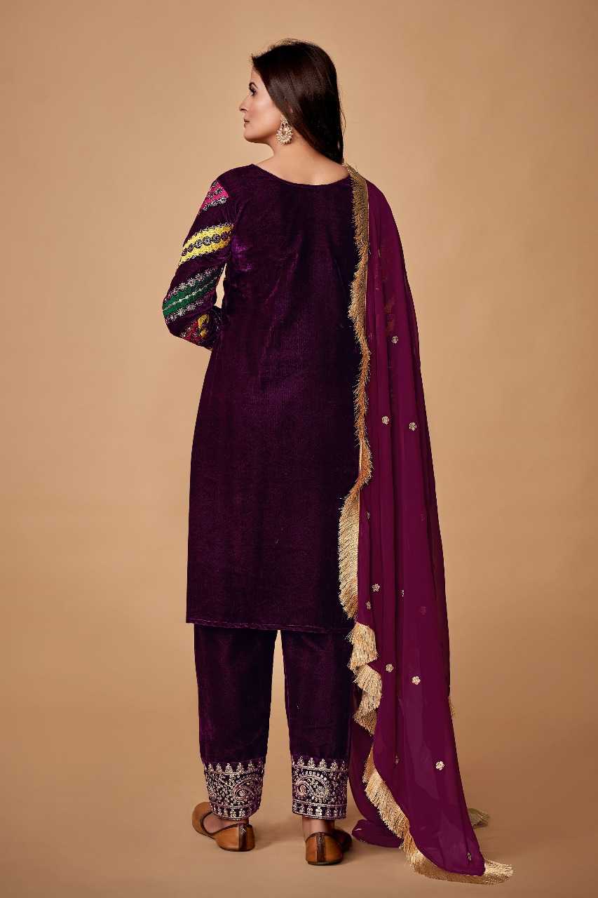 Ynf Velvet RIN197 342 342 Suits & Dresses Wholesale Party wear suits Bridal Suits Designer Suits Manufacturer- Kapda Export