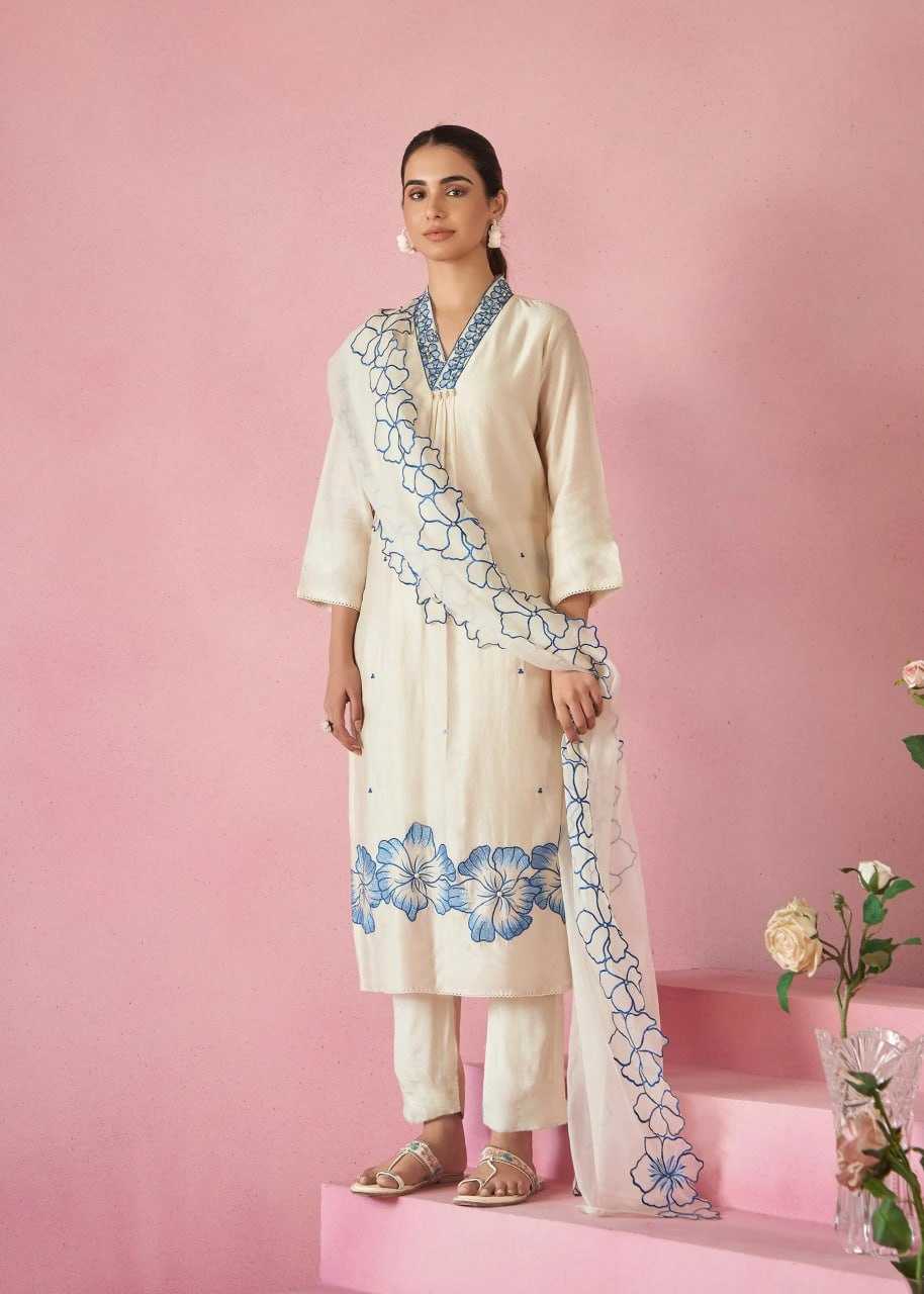 Ynf Viscose Rayon KESH595 126 Kurti Wholesale Rayon Kurtis Embroidered Kurtis White Kurtis Manufacturer- Kapda Export