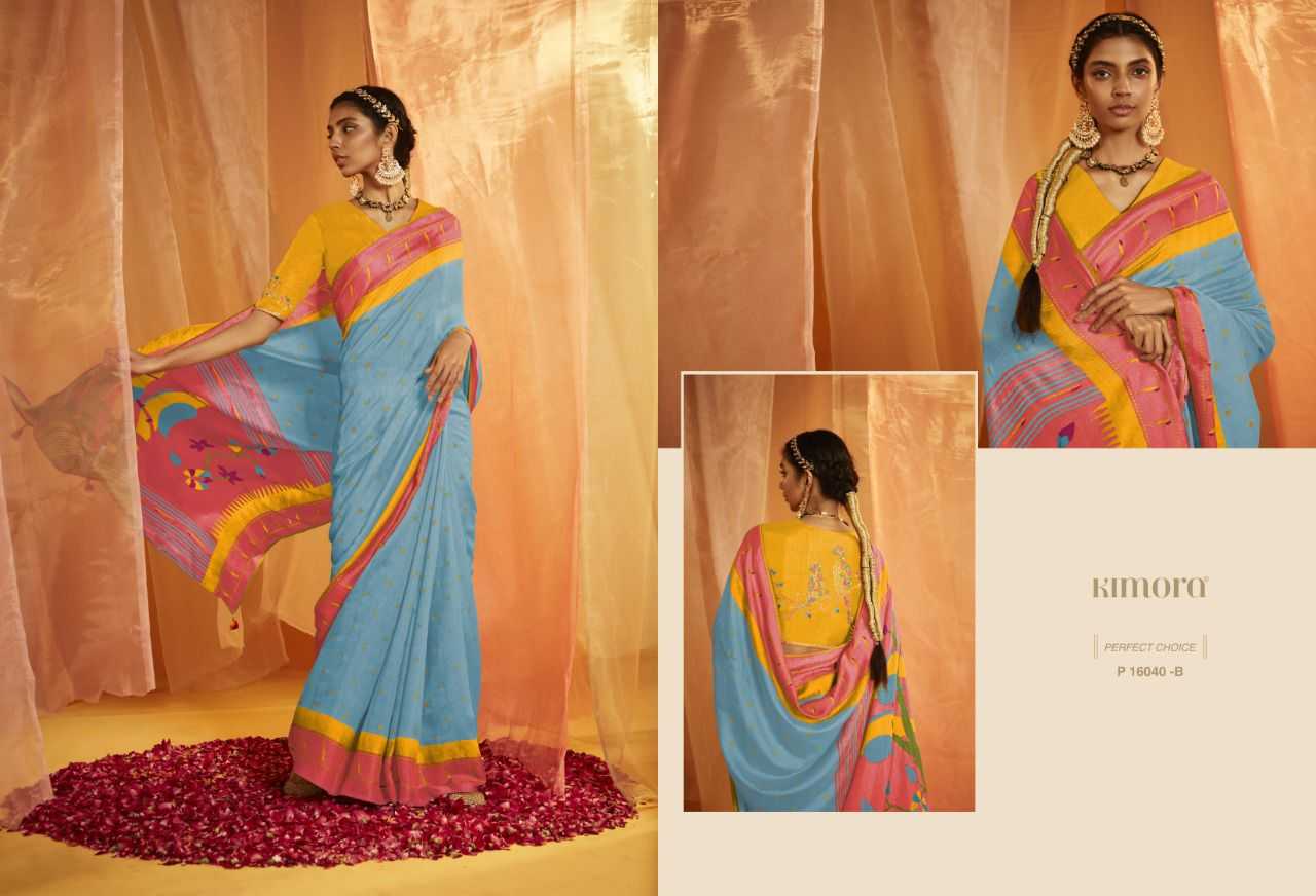 Ynf Brass KESH416 KIMORA MEERA Sarees Festive Collections Wholesale Brasso Sarees Embroidered Sarees Sarees With Blouse Manufacturer- Kapda Export