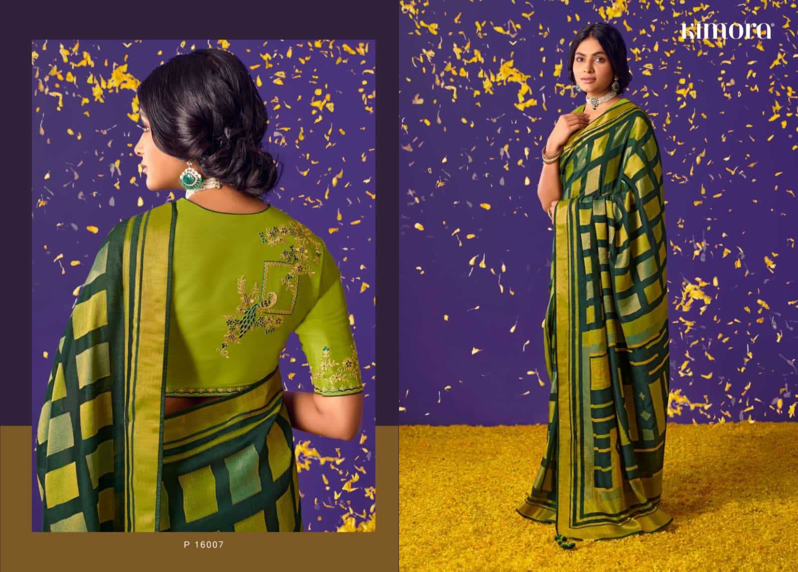 Ynf Brass KESH416 KIMORA MEERA Sarees Festive Collections Wholesale Brasso Sarees Embroidered Sarees Sarees With Blouse Manufacturer- Kapda Export