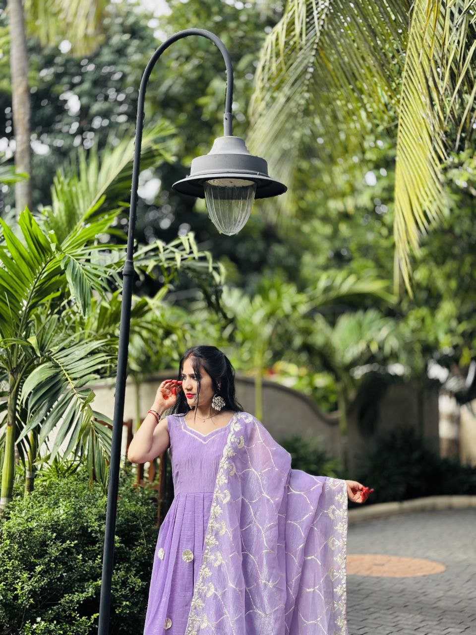 Ynf Chiffon KESH538 1211 Kurti Wholesale Anarkali Kurtis Gota Patti Kurtis Kurti With Palazzo Manufacturer- Kapda Export