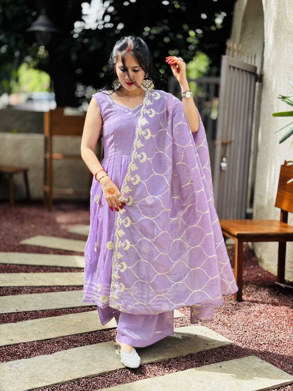 Ynf Chiffon KESH538 1211 Kurti Wholesale Anarkali Kurtis Gota Patti Kurtis Kurti With Palazzo Manufacturer- Kapda Export