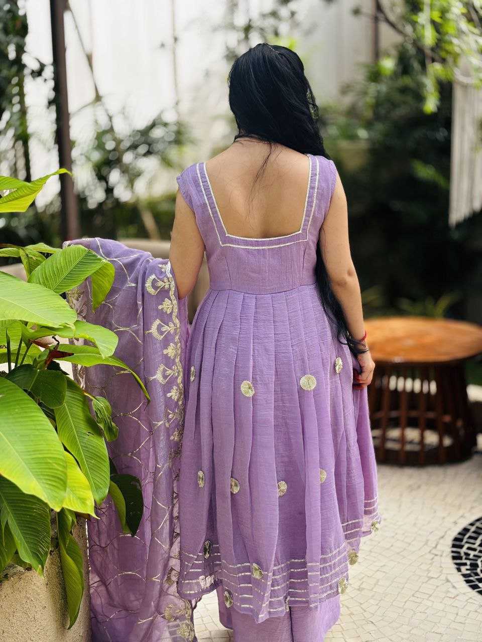 Ynf Chiffon KESH538 1211 Kurti Wholesale Anarkali Kurtis Gota Patti Kurtis Kurti With Palazzo Manufacturer- Kapda Export