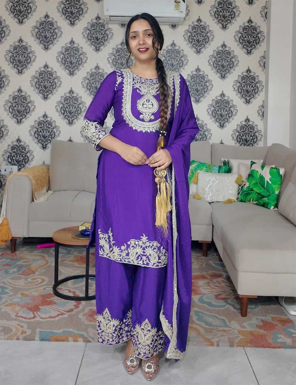 Ynf Chinon KESH334 Reema Kurti Wholesale Embroidered Kurtis Printed Silk Kurti Kurti With Pants Manufacturer- Kapda Export