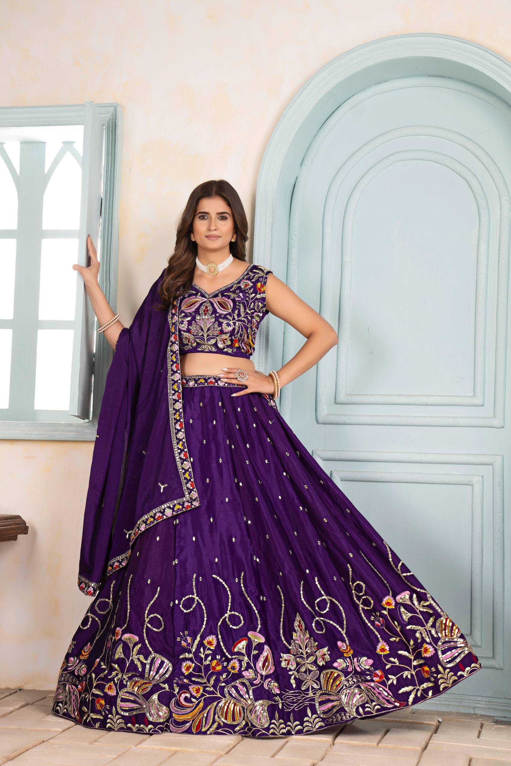 Ynf Chinon KESH533 ON5125 Lehengas Wedding Collections Wholesale Designer Lehenga Embroidered Lehenga Sangeet Outfits Manufacturer- Kapda Export