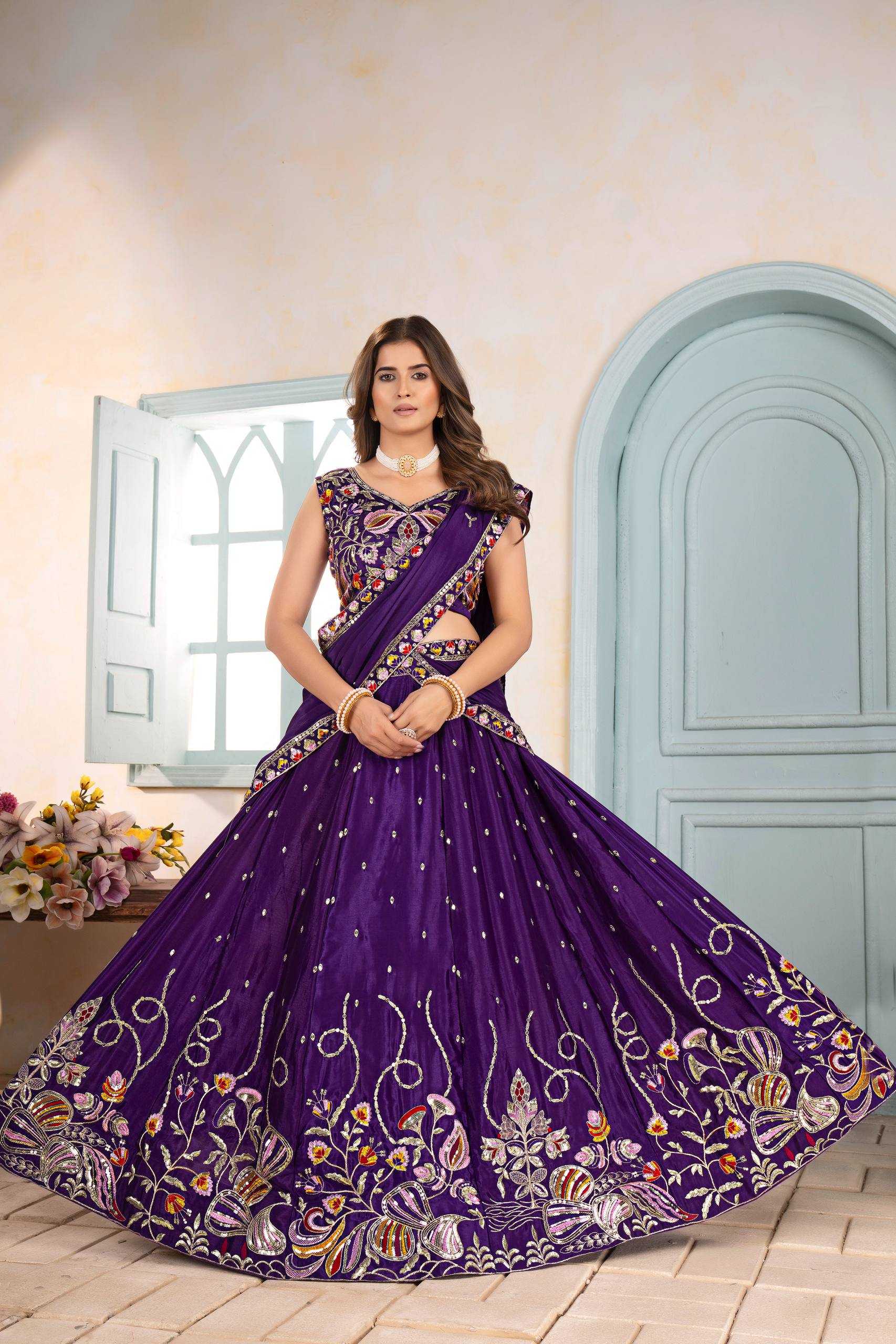Ynf Chinon KESH533 ON5125 Lehengas Wedding Collections Wholesale Designer Lehenga Embroidered Lehenga Sangeet Outfits Manufacturer- Kapda Export